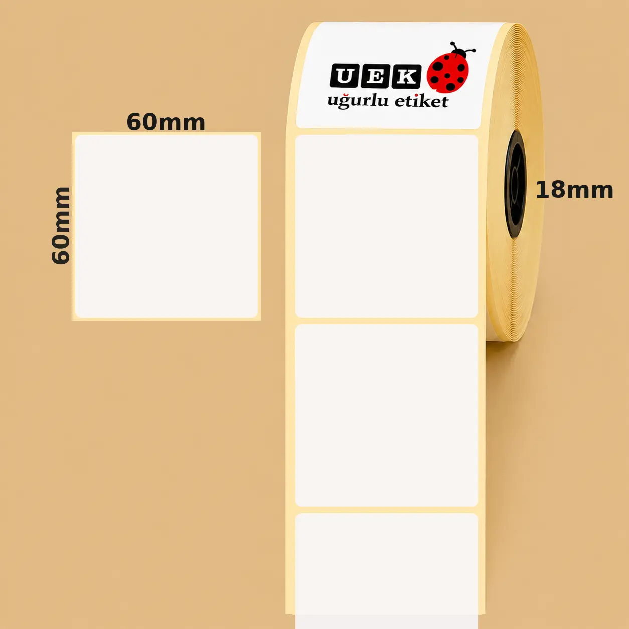 60x60 PP Opak Etiket