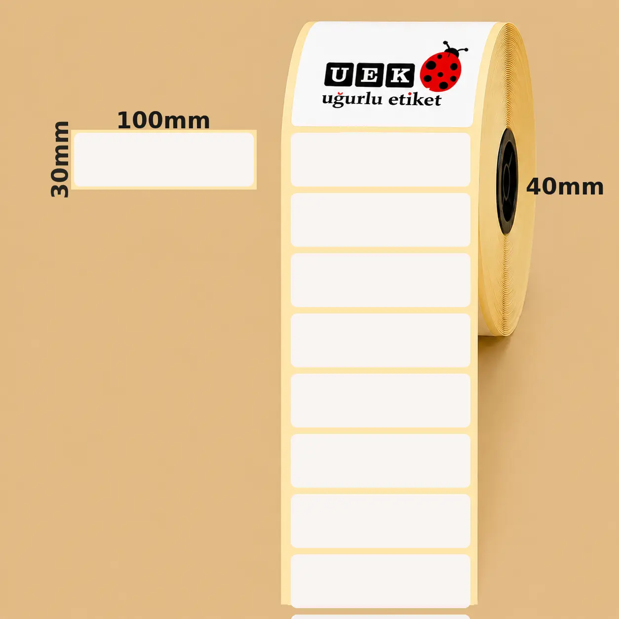 100x30 Kuşe Etiket