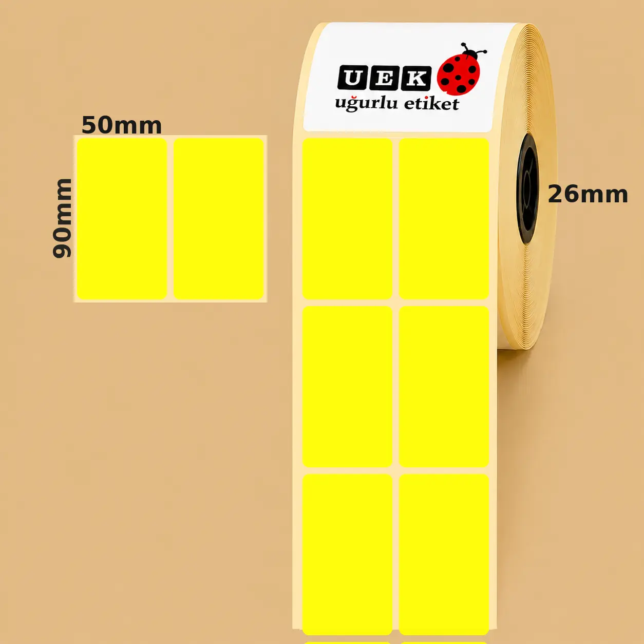 50x90 Kuşe Etiket