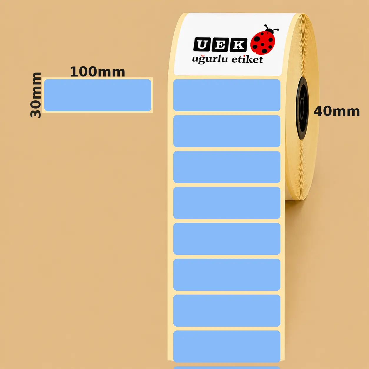 100x30 Lamine Termal Etiket