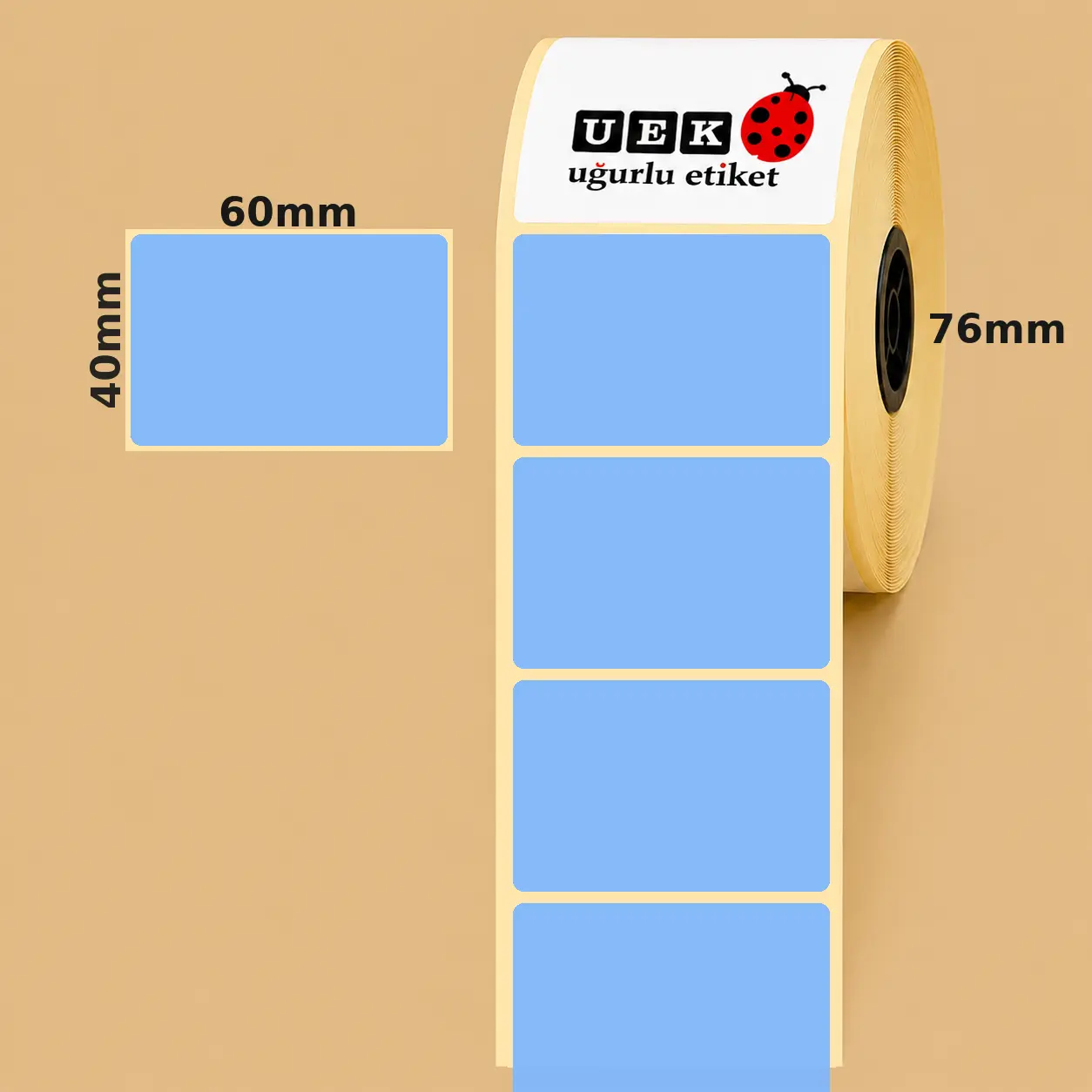 60x40 Kuşe Etiket
