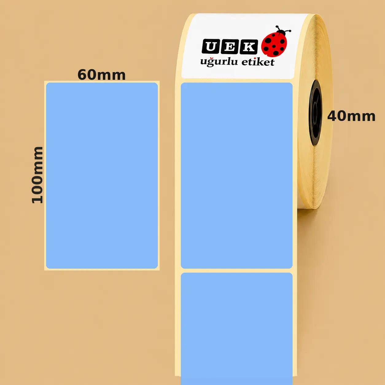 60x100 Kuşe Etiket