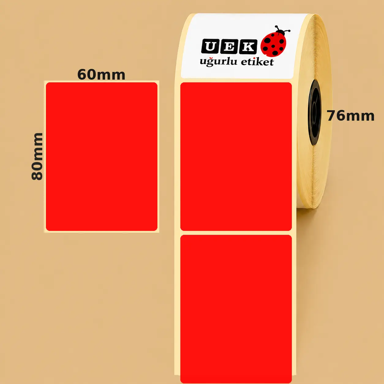 60x80 PP Opak Etiket