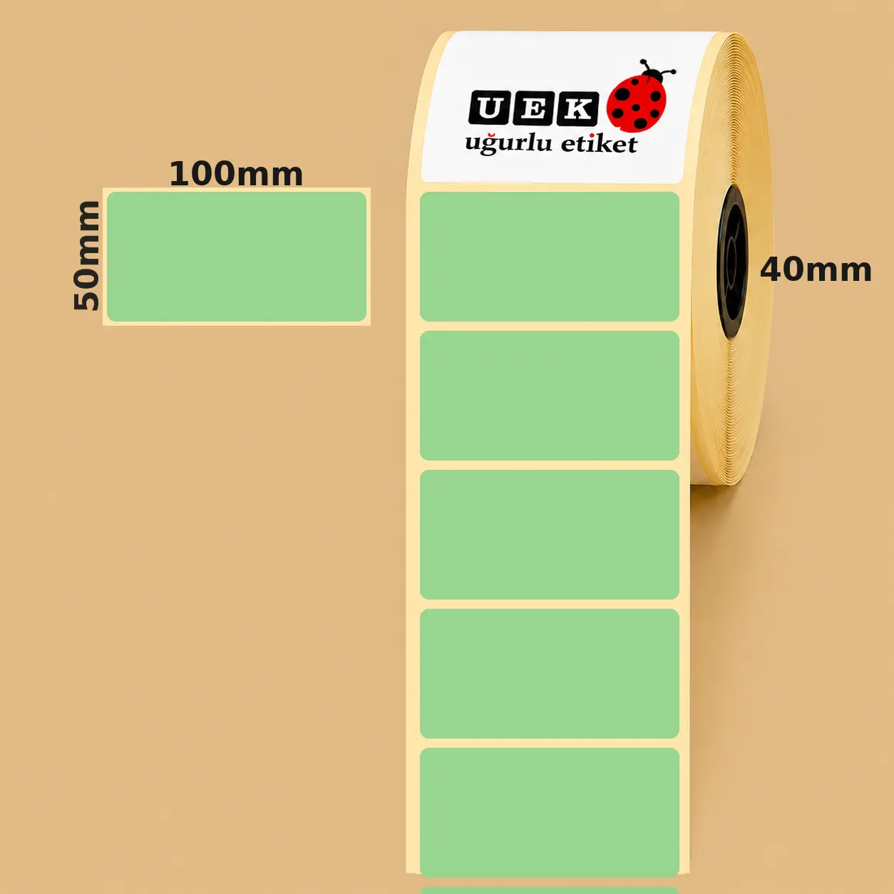 100x50 Lamine Termal Etiket
