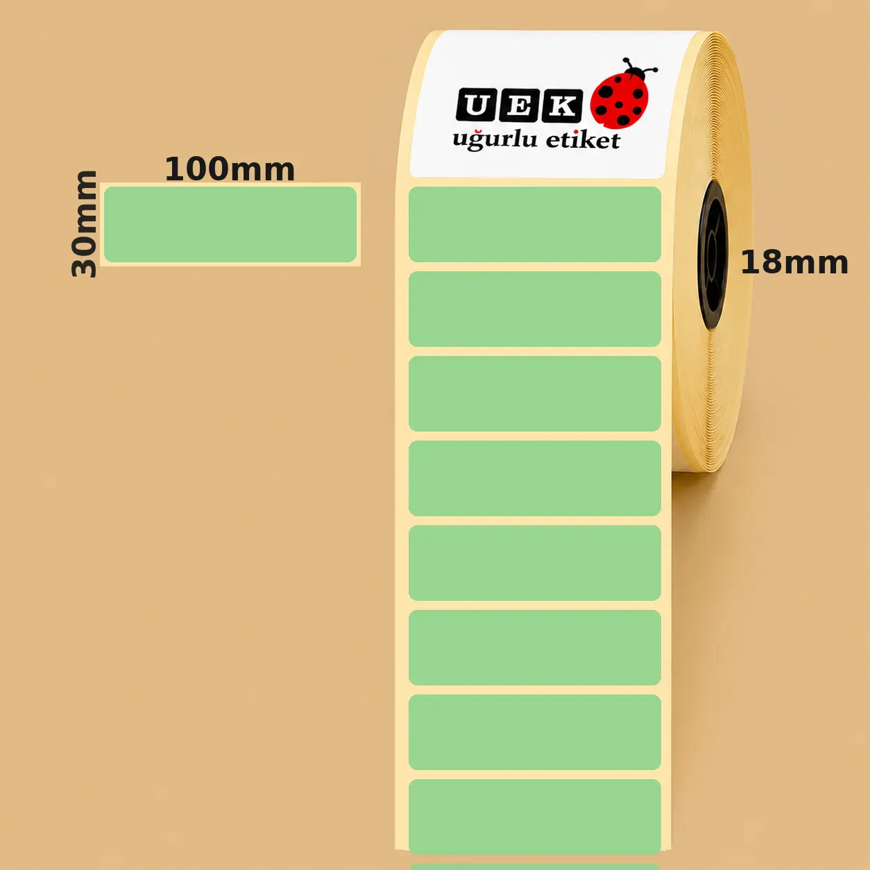 100x30 Lamine Termal Etiket