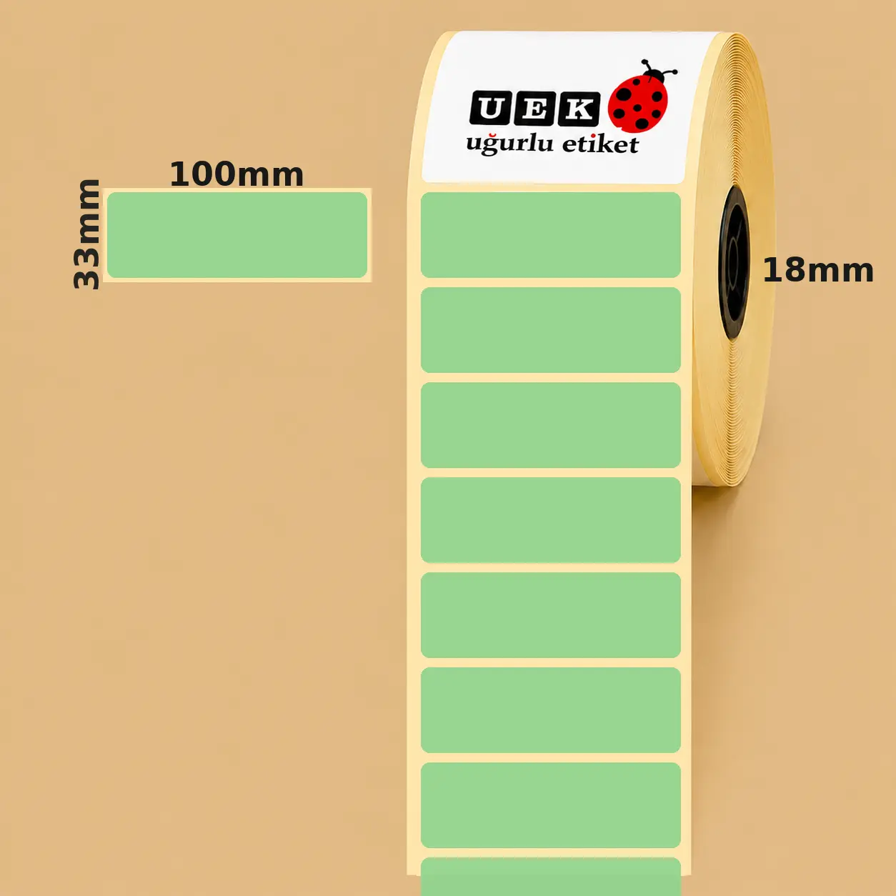 100x33 Lamine Termal Etiket