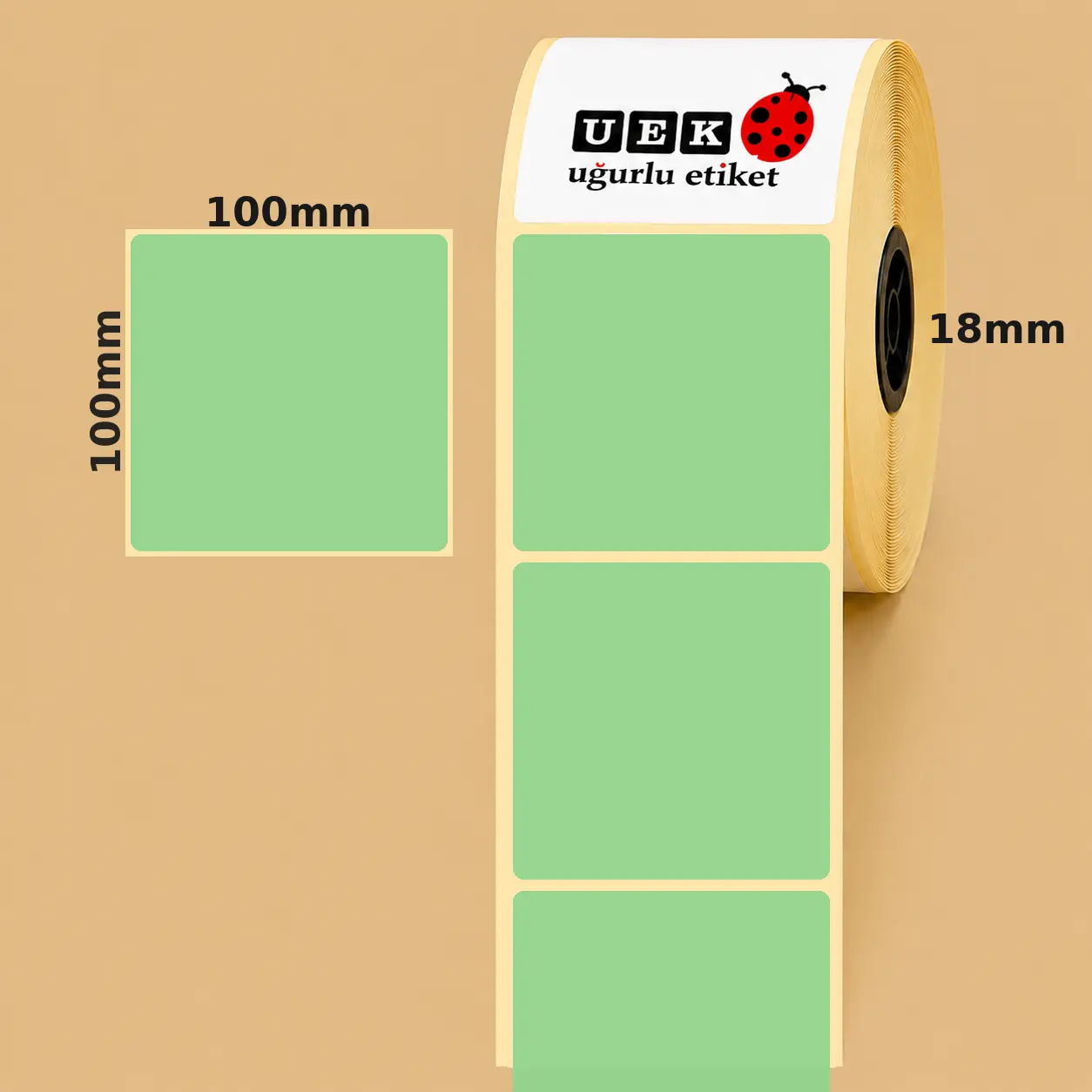 100x100 Kuşe Etiket