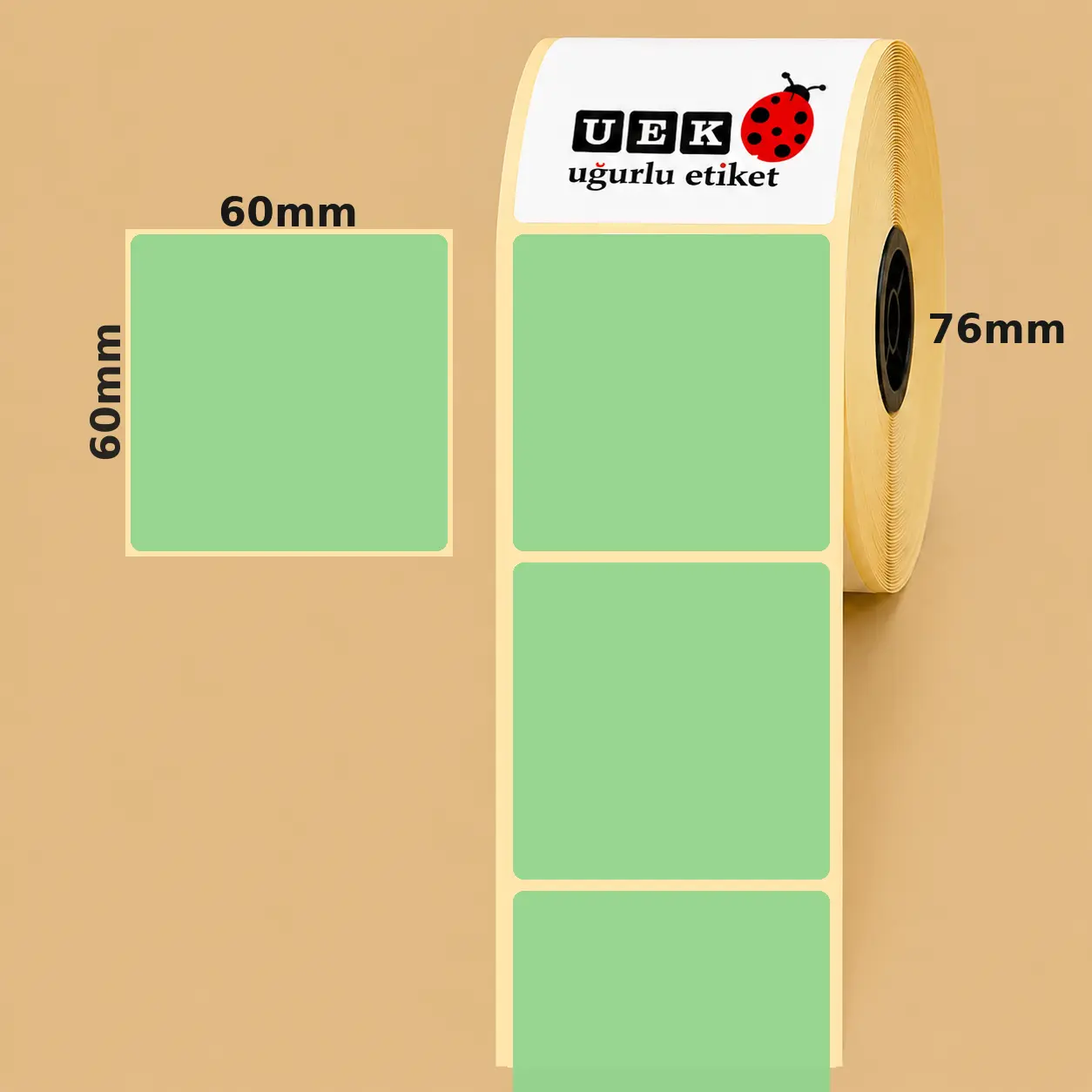 60x60 Kuşe Etiket