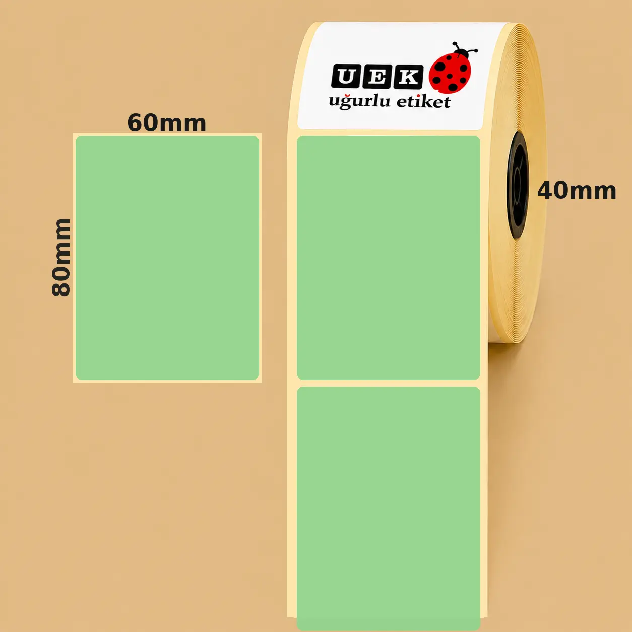 60x80 Kuşe Etiket