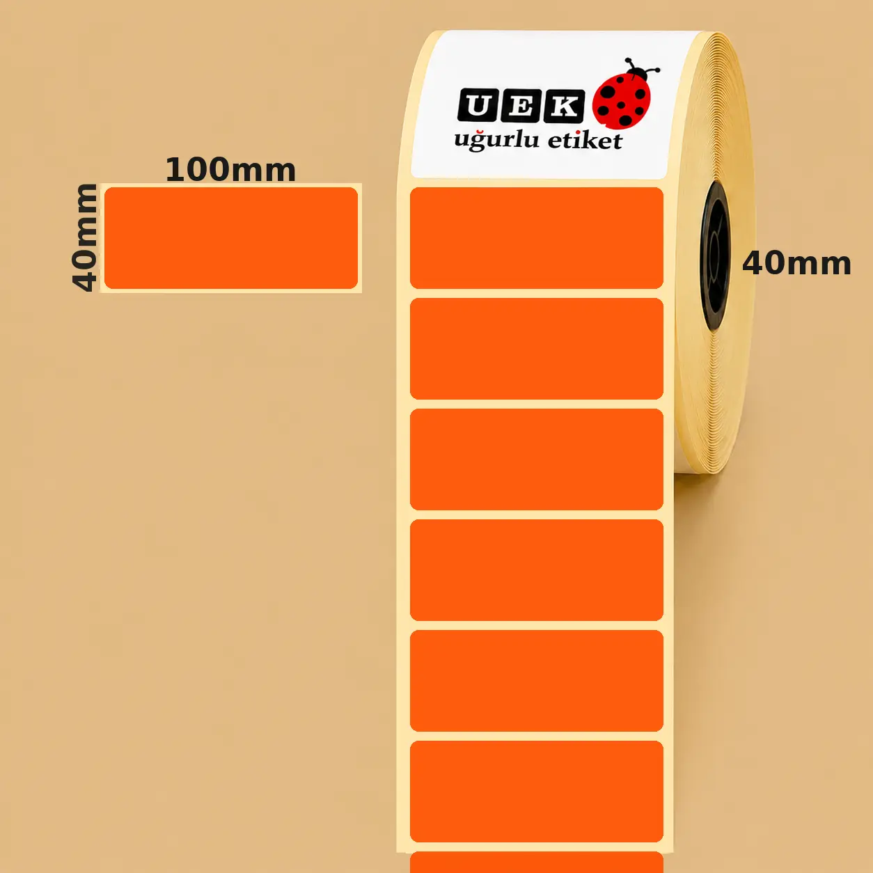 100x40 Kuşe Etiket