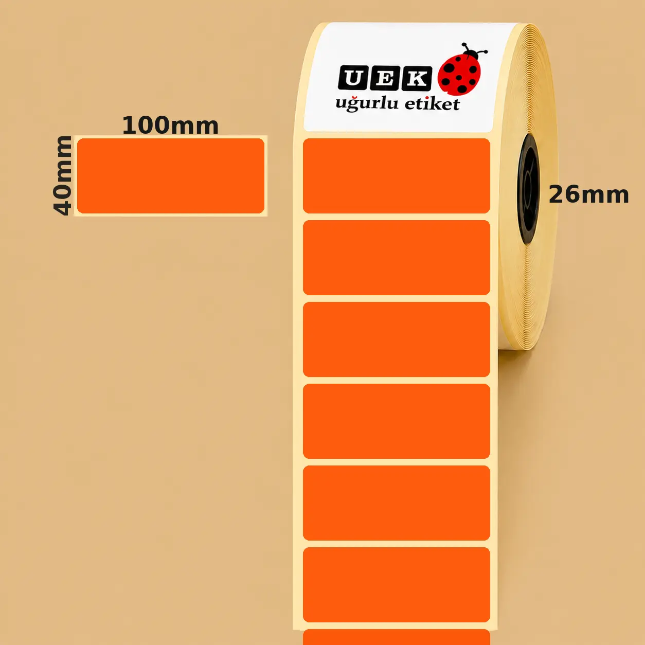 100x40 Kuşe Etiket