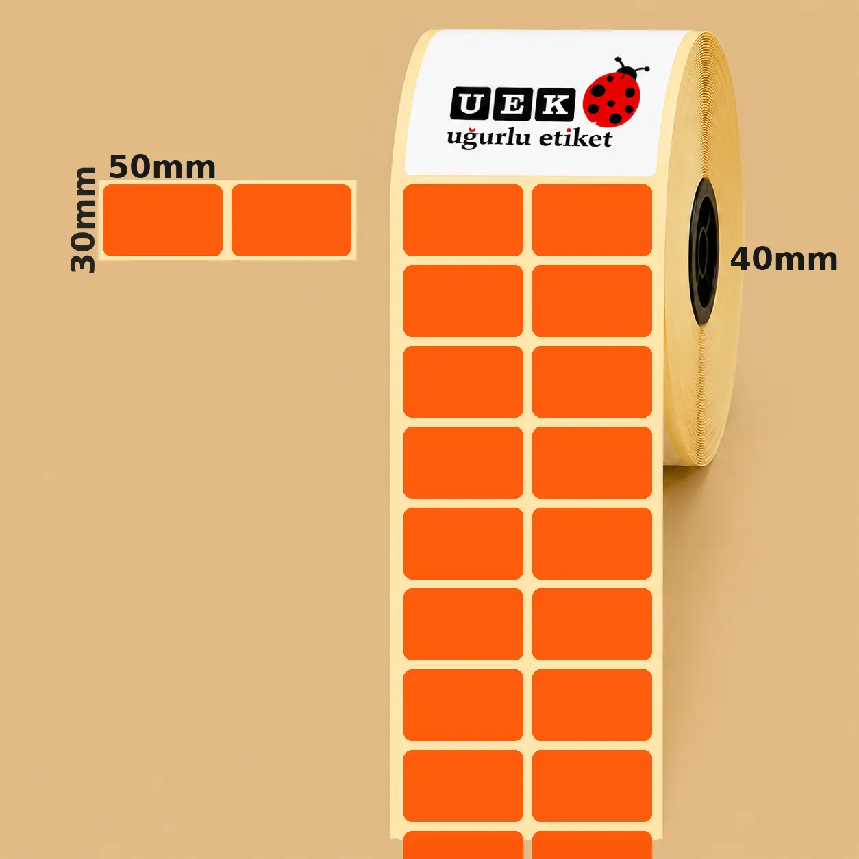 50x30 Kuşe Etiket