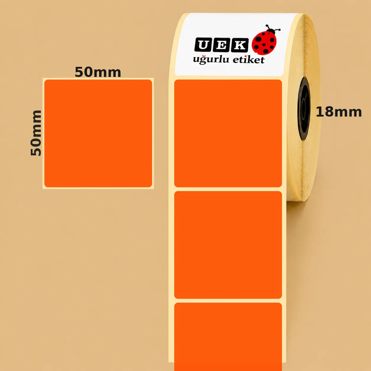 50x50 Kuşe Etiket