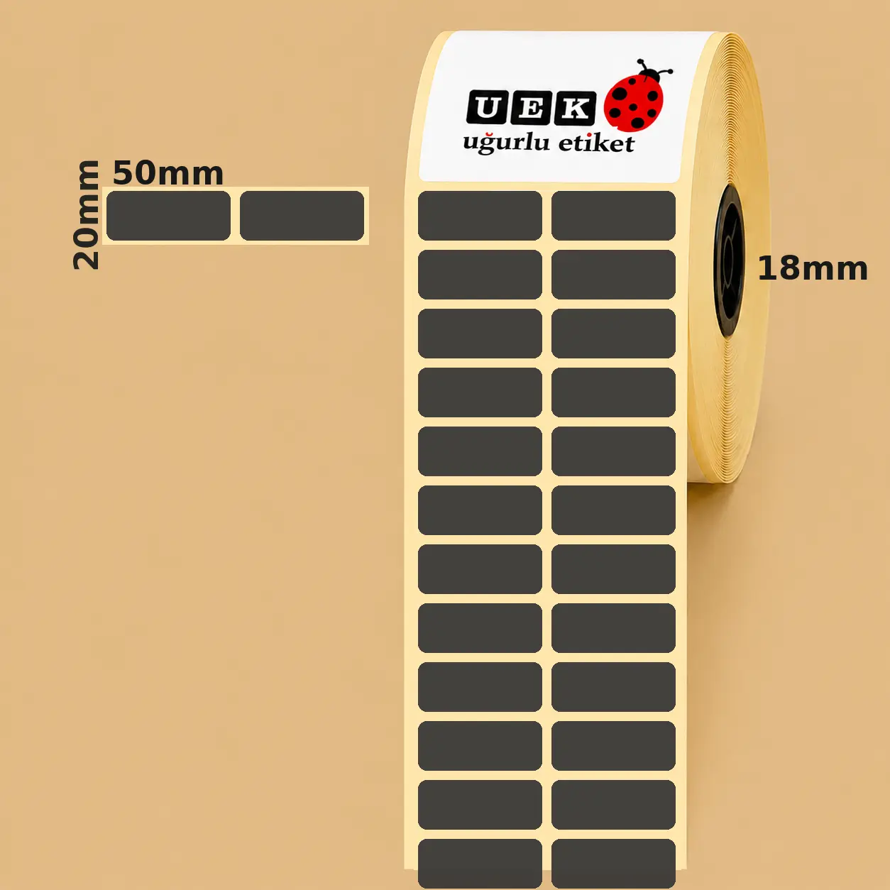 50x20 Kuşe Etiket