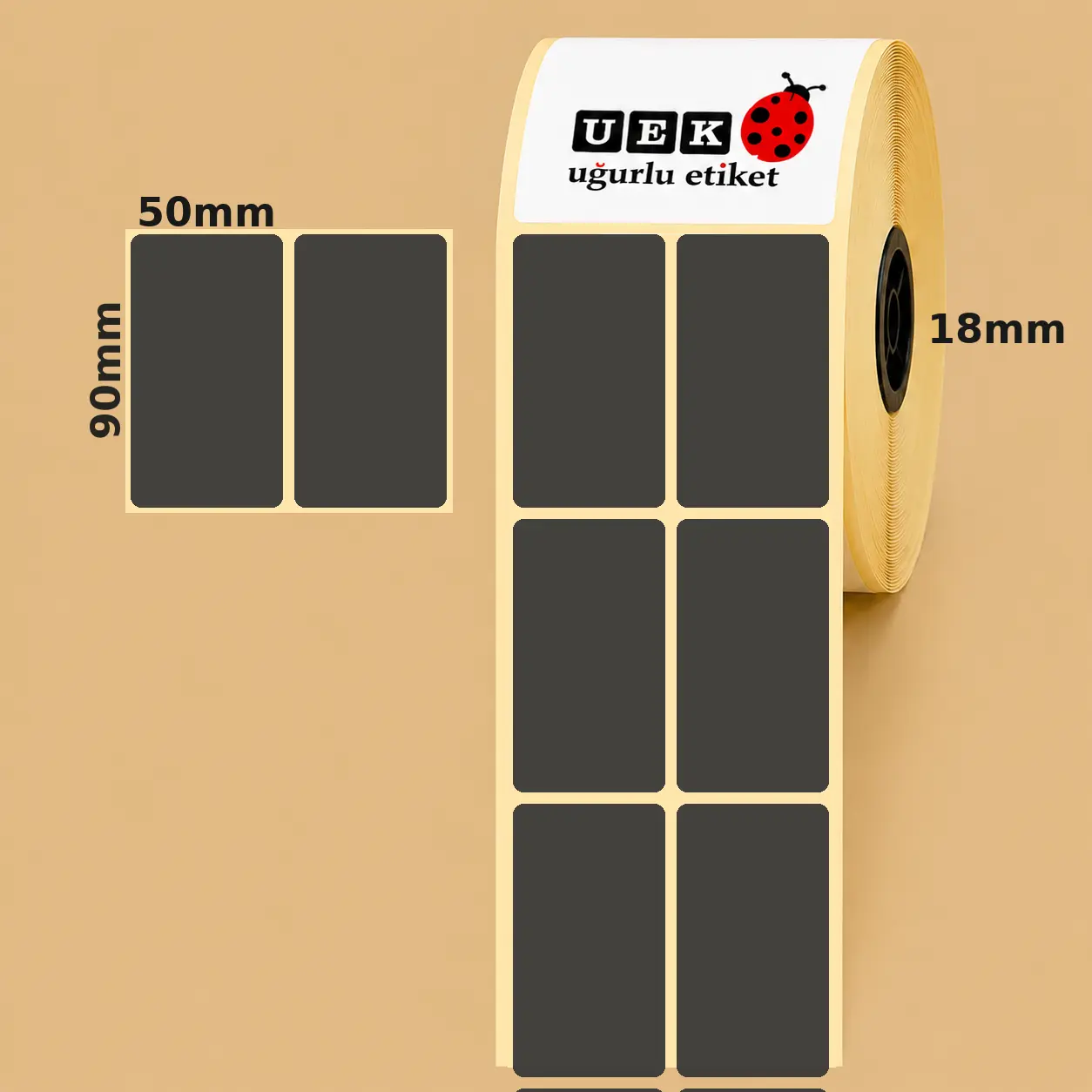 50x90 Kuşe Etiket