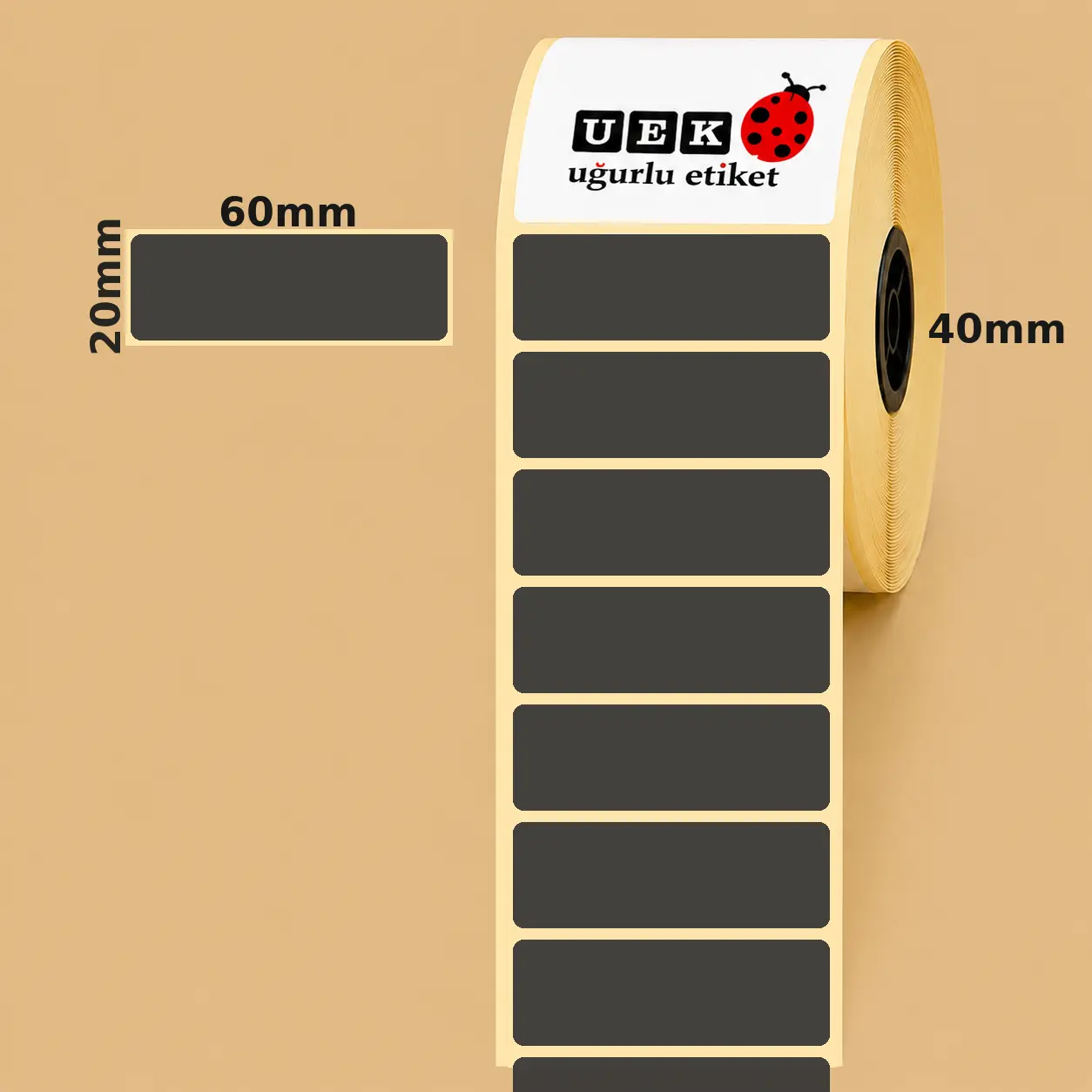 60x20 Kuşe Etiket