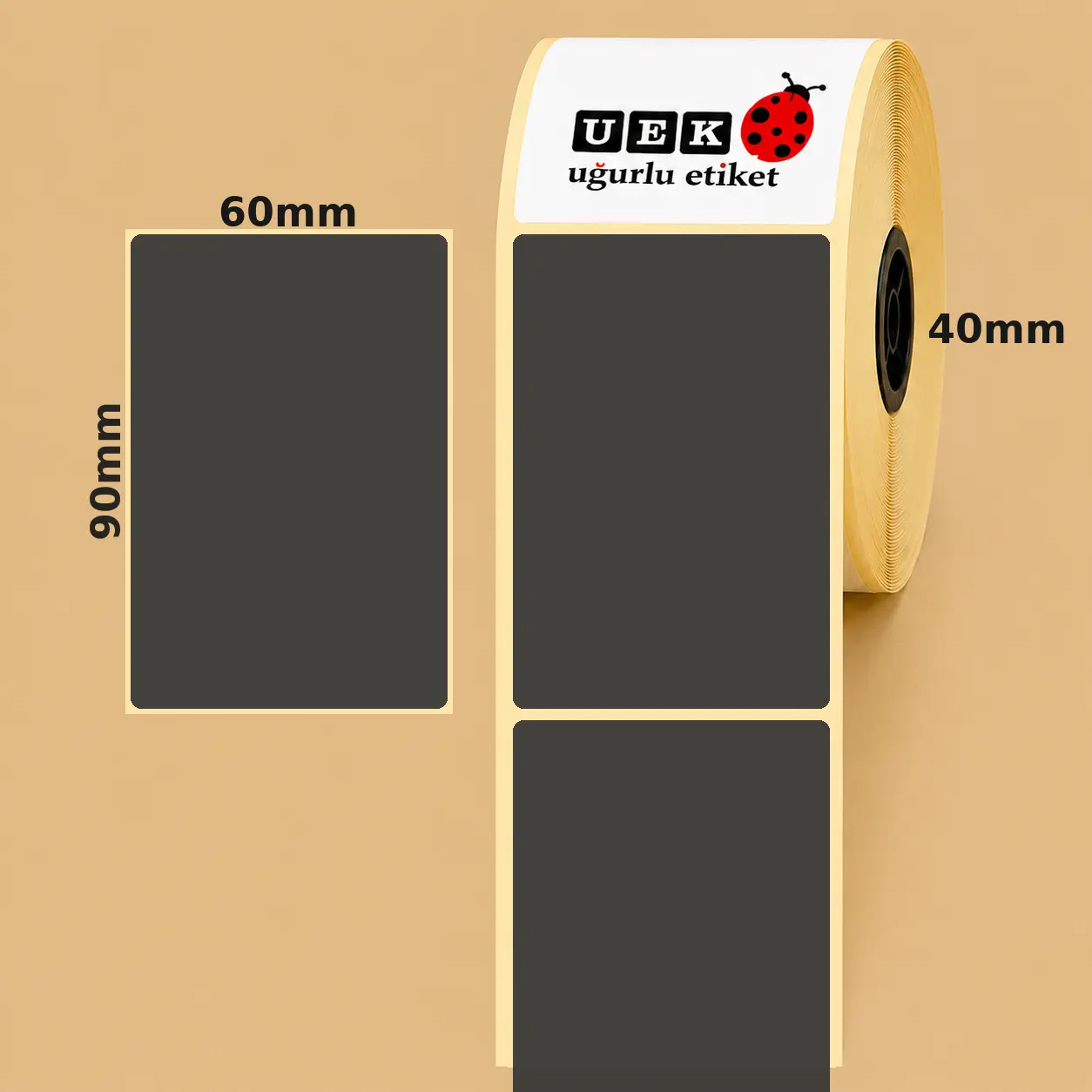 60x90 Kuşe Etiket