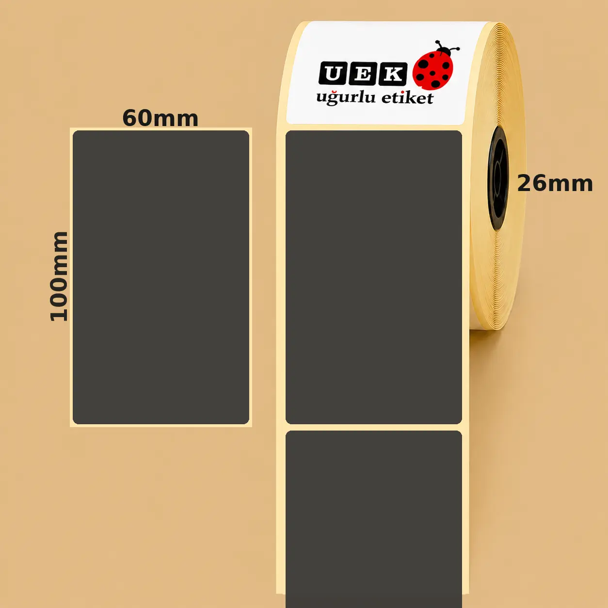 60x100 Kuşe Etiket