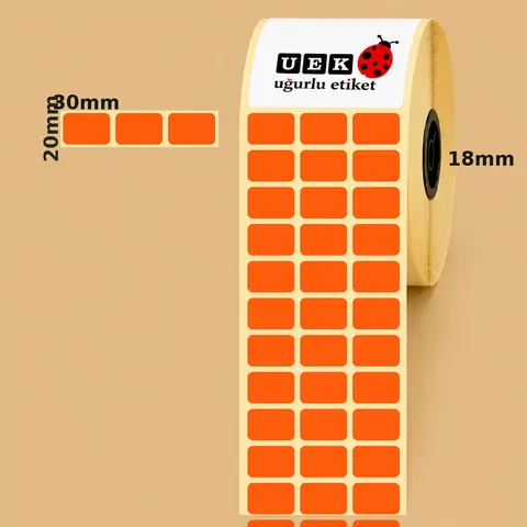 30x20 Kuşe Etiket