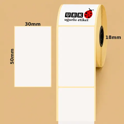30x50 Kuşe Etiket