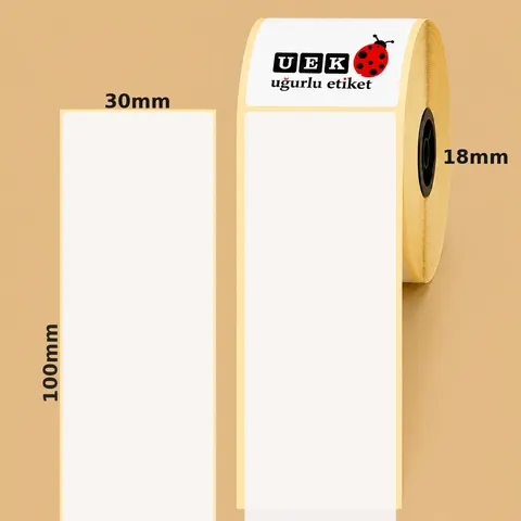 30x100 Kuşe Etiket